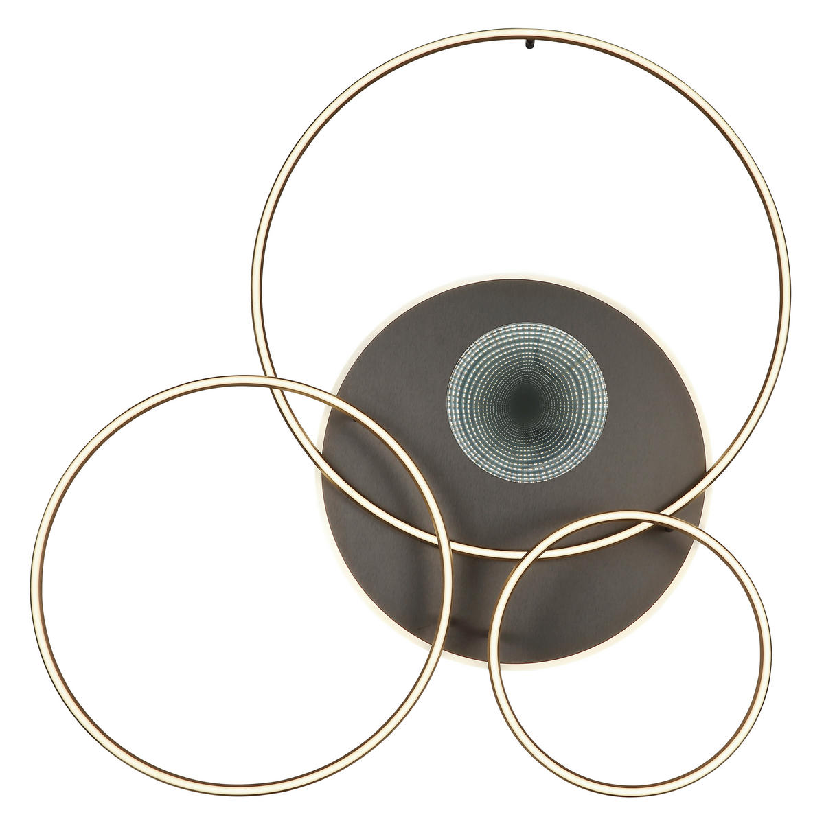 STROPNA LED-SVETILKA  INVERTINA /300-4747 lm/2700-6500 K/230 V/ - zlate barve/opal, Design, kovina/umetna masa (126,4/105,3/13cm)