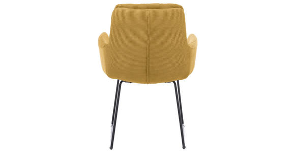 ARMLEHNSTUHL  Stoffauswahl Feincord  - Schwarz/Grün, Design, Textil/Metall (63/90/69cm) - Johann Jakob