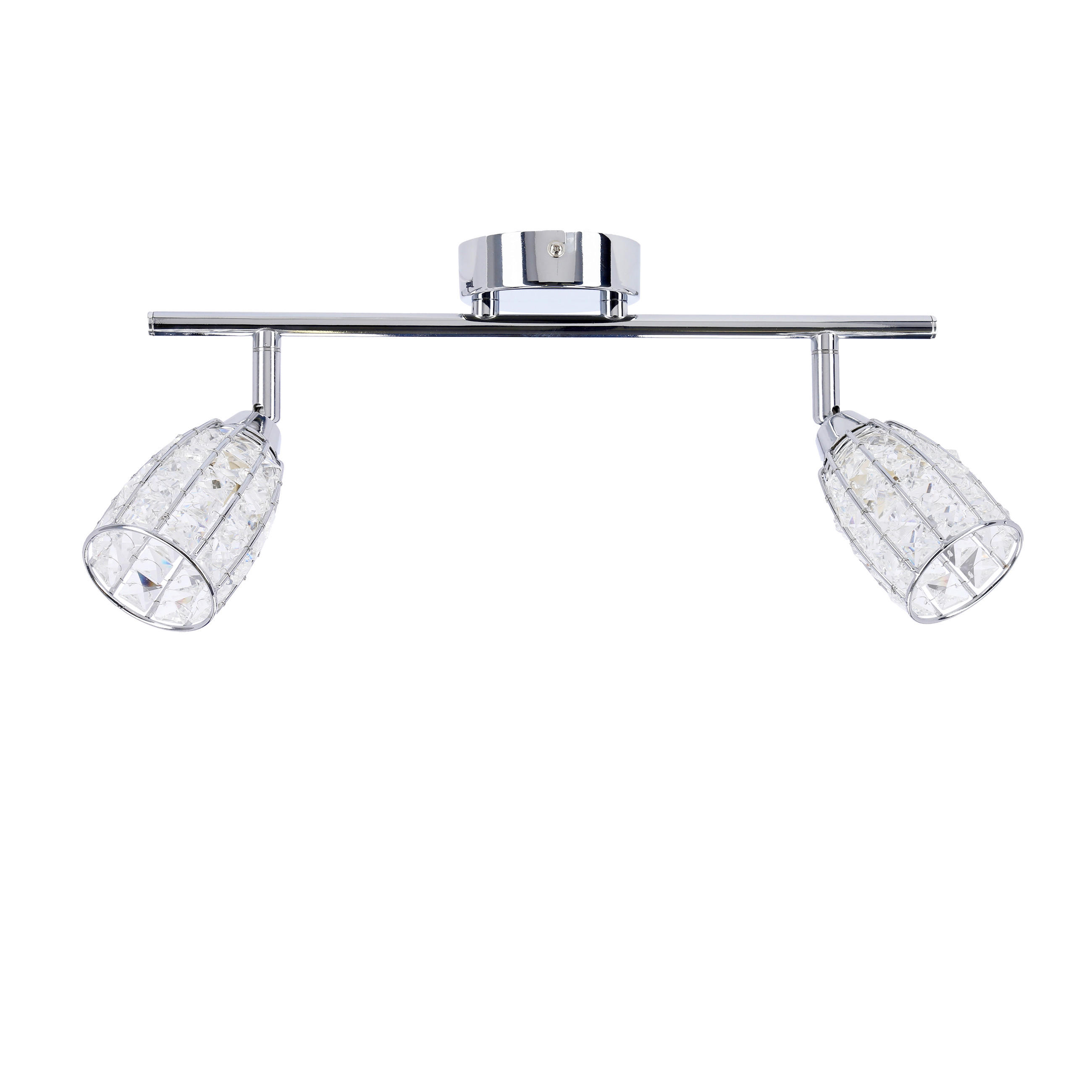 DECKENLEUCHTE Shiba 43/8.5/17 cm   - Chromfarben/Transparent, KONVENTIONELL, Glas/Metall (43/8.5/17cm)