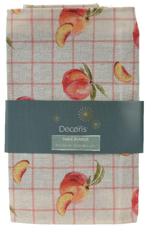 TISCHLÄUFER Peaches  - Orange/Weiß, Basics, Kunststoff (25,00/15,00/33,00cm)