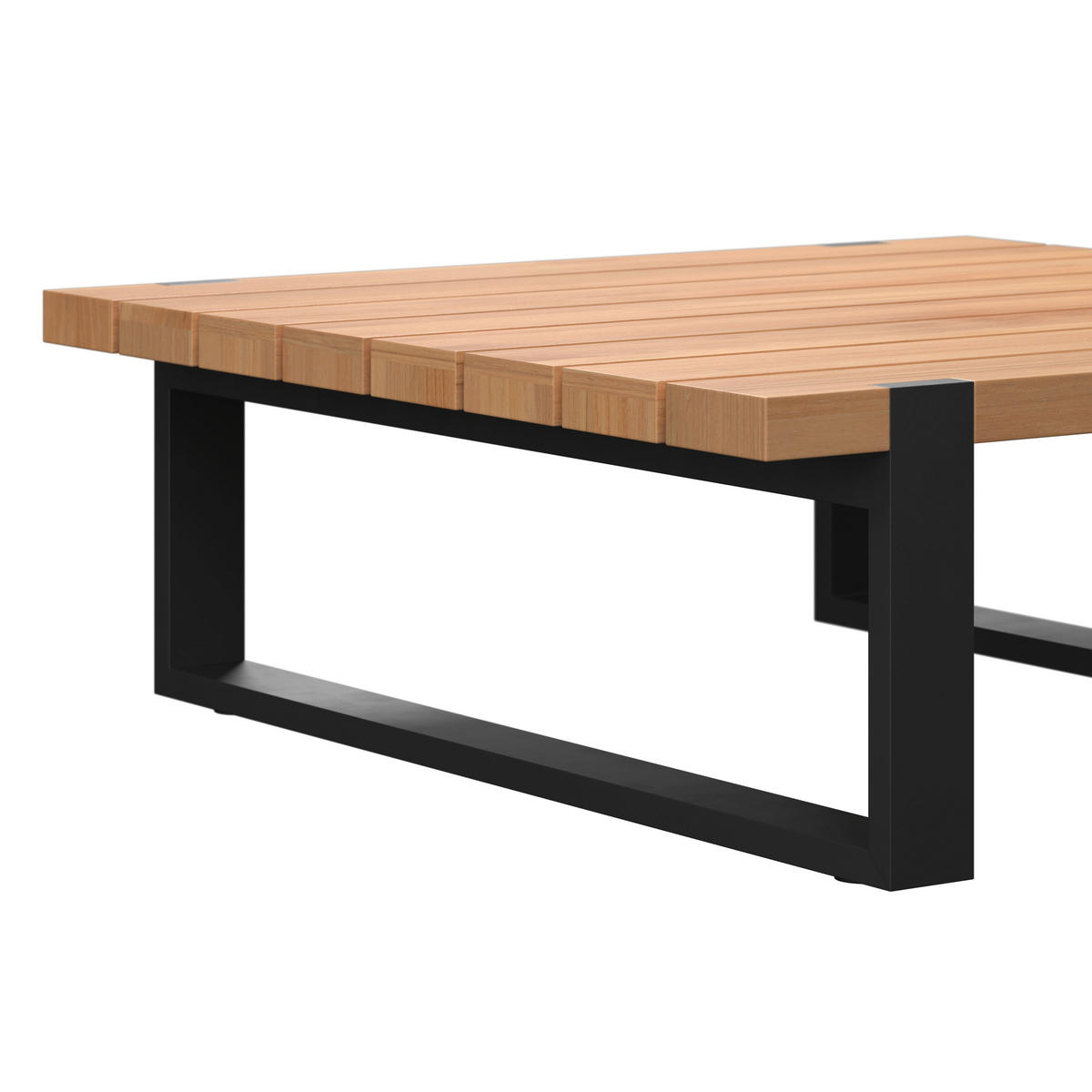 LOUNGEGARNITUR 3-teilig  253/254 cm  Teakholz Aluminium  - Schwarz/Teakfarben, MODERN, Holz/Textil (253/254cm) - Ambia Garden