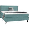 BOXSPRINGBETT 180/200 cm  in Petrol  - Petrol/Schwarz, KONVENTIONELL, Holz/Textil (180/200cm) - Voleo