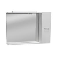 ELEMENT S OGLEDALOM  bijela  - bijela, Design, drvo (70/60/25cm) - Xora