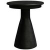 BEISTELLTISCH 40/40/50 cm Mangoholz teilmassiv Schwarz rund  - Schwarz, Trend, Holz (40/40/50cm) - Ambia Home