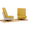2-SITZER-SOFA  in Hochflor Echtleder Creme, Currygelb  - Currygelb/Creme, Design, Leder/Holz (240/65/104cm) - Koinor