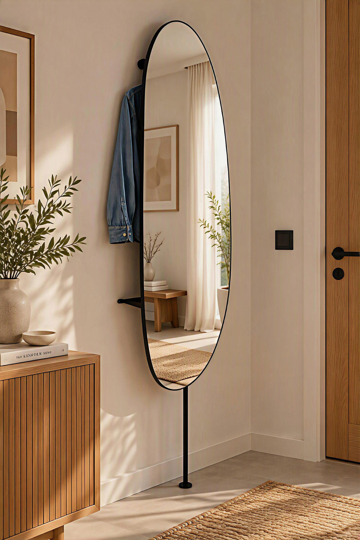 WANDGARDEROBE  in Schwarz  - Schwarz, MODERN, Glas/Metall (50/190/25cm)