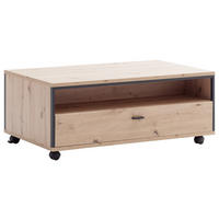 KONFERENČNÍ STOLEK, antracitová, barvy dubu, kov, kompozitní dřevo, 115/46/70 cm - barvy dubu/antracitová, Design, kov/kompozitní dřevo (115/46/70cm) - Livetastic
