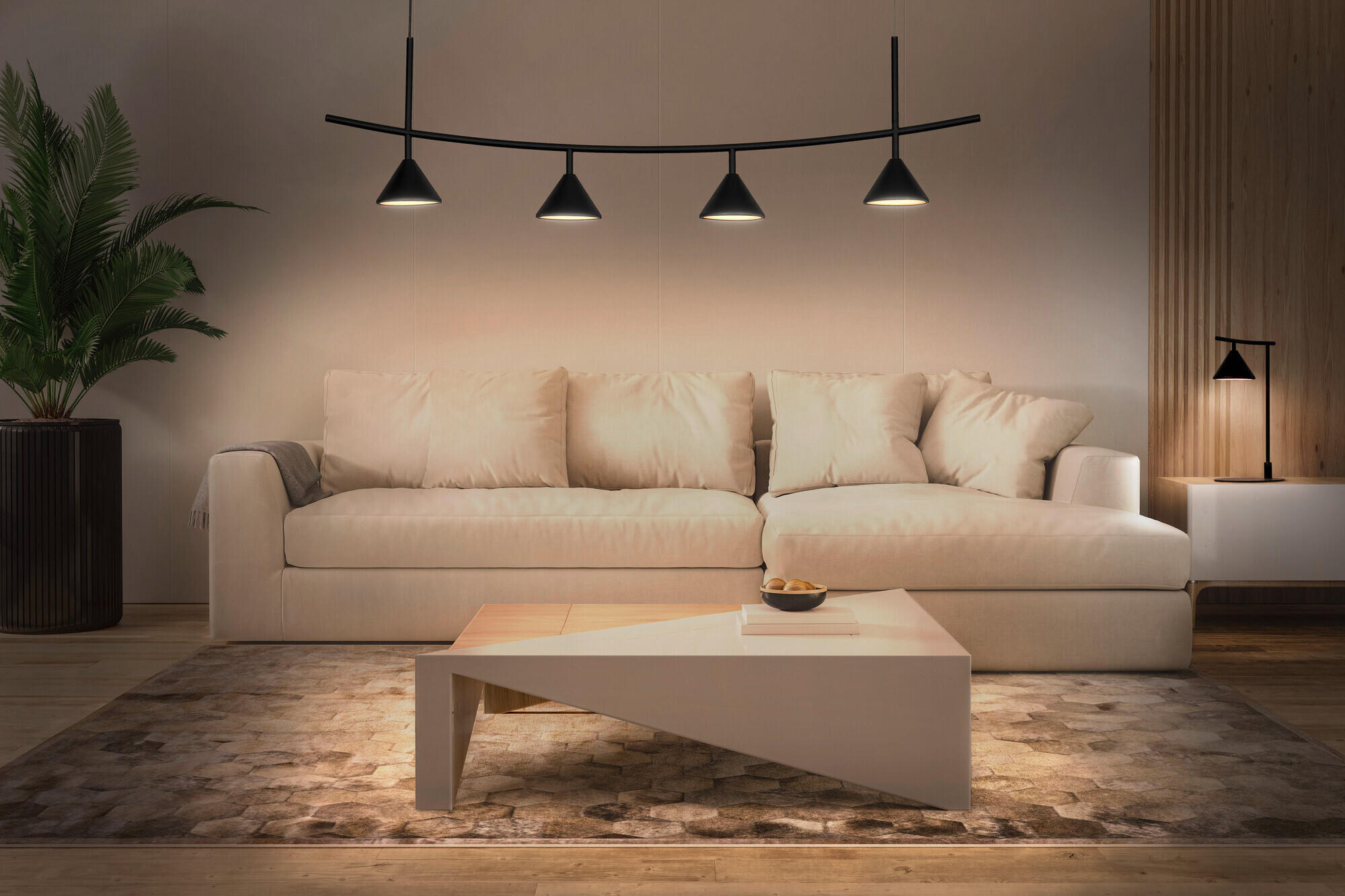 LED-PENDELLEUCHTE 120,5/14/150 cm   - Dunkelgrau, KONVENTIONELL, Kunststoff (120,5/14/150cm) - Ledvance