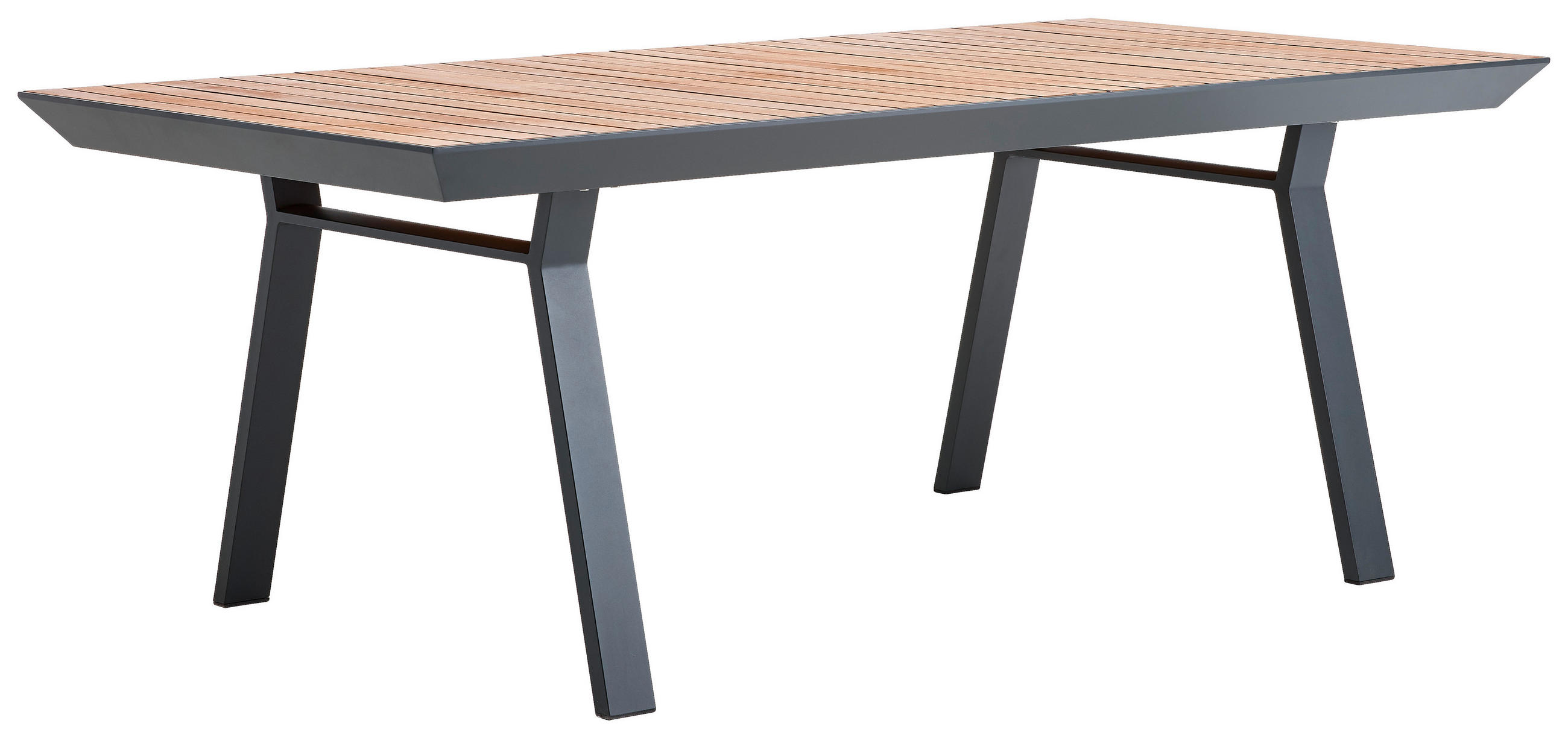 STOL VRTNI  antracit, boje tikovine  drvo, metal      - boje tikovine/antracit, Design, drvo/metal (200/100/75cm) - Amatio