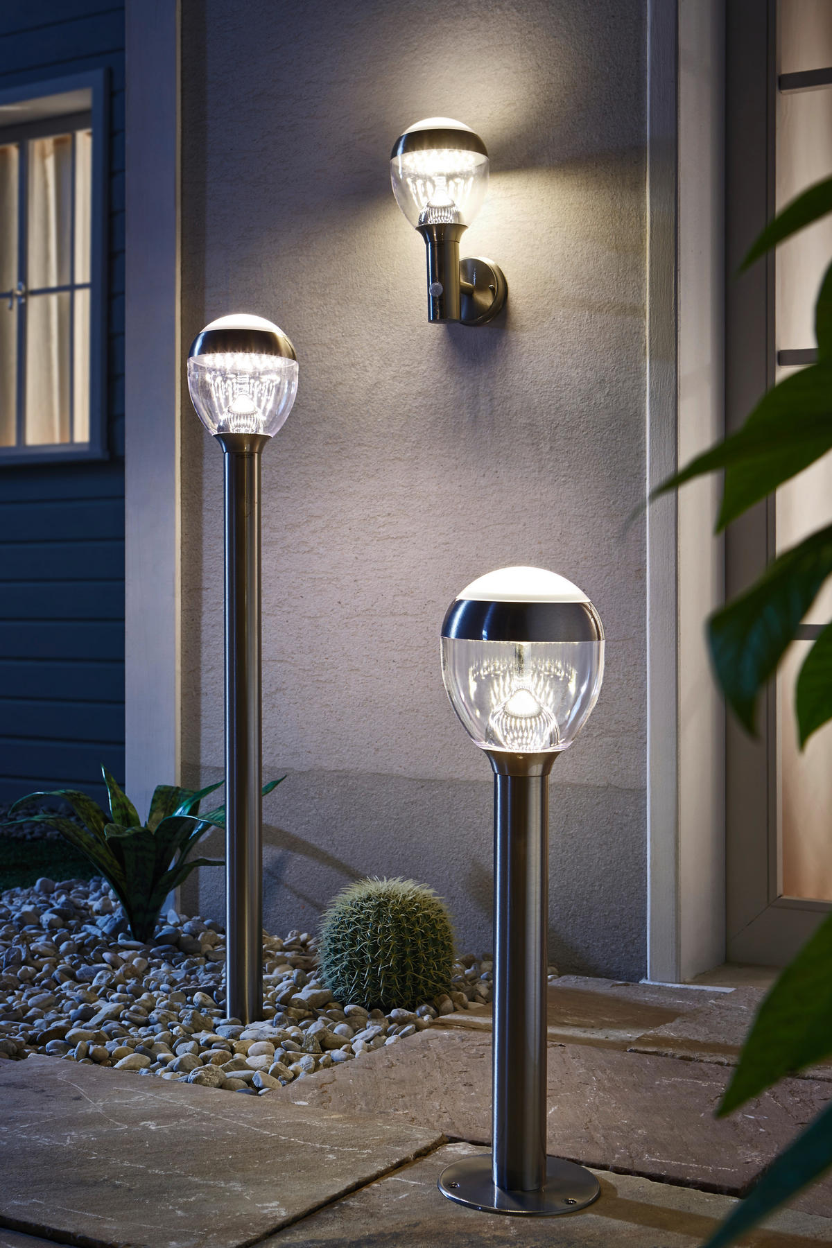 POLLERLEUCHTE 15/59 cm   - Dunkelgrau, Design, Kunststoff/Metall (15/59cm) - Globo