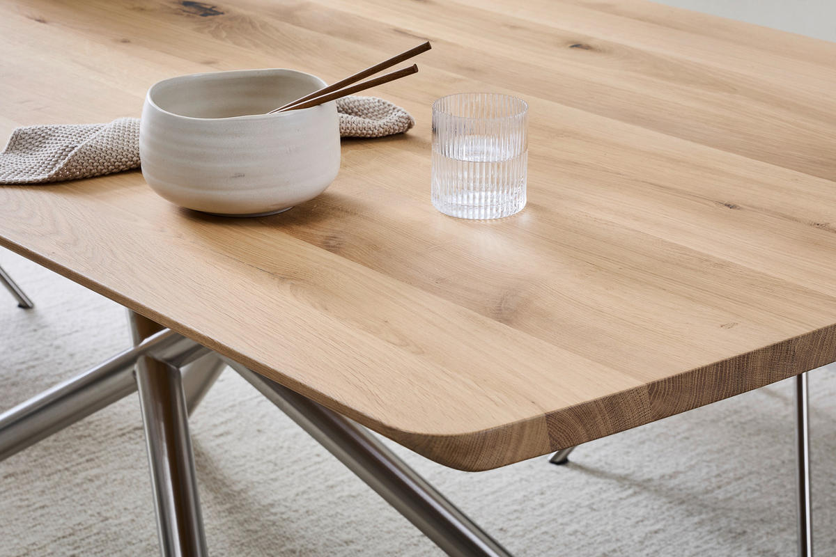 ESSTISCH      - Design, Holz/Metall (200/100/76cm) - Musterring
