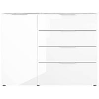 SIDEBOARD  in 134/102/42 cm  - Chromfarben/Schwarz, KONVENTIONELL, Glas/Holzwerkstoff (134/102/42cm) - Germania