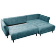 ECKSOFA Blau Chenille  - Blau/Schwarz, MODERN, Textil/Metall (285/200cm) - Carryhome
