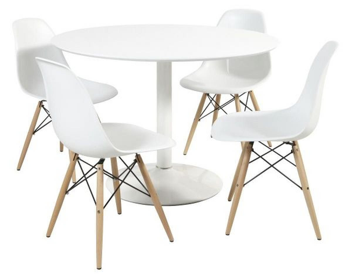 STOLICA  bela       - boja bukve/bela, Dizajnerski, drvo/metal (54/81/47cm) - Ambia Home