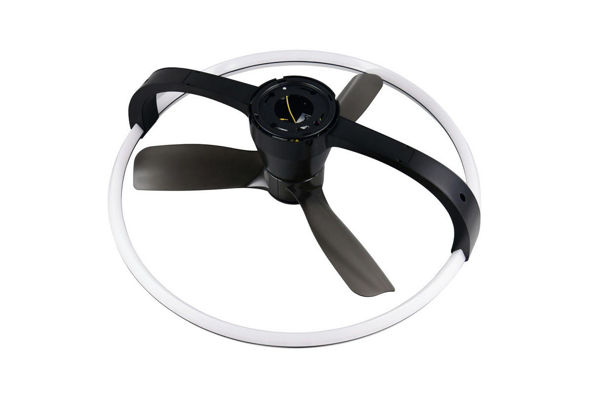 DECKENVENTILATOR - Schwarz/Weiß, Design, Kunststoff (73.5/23cm)