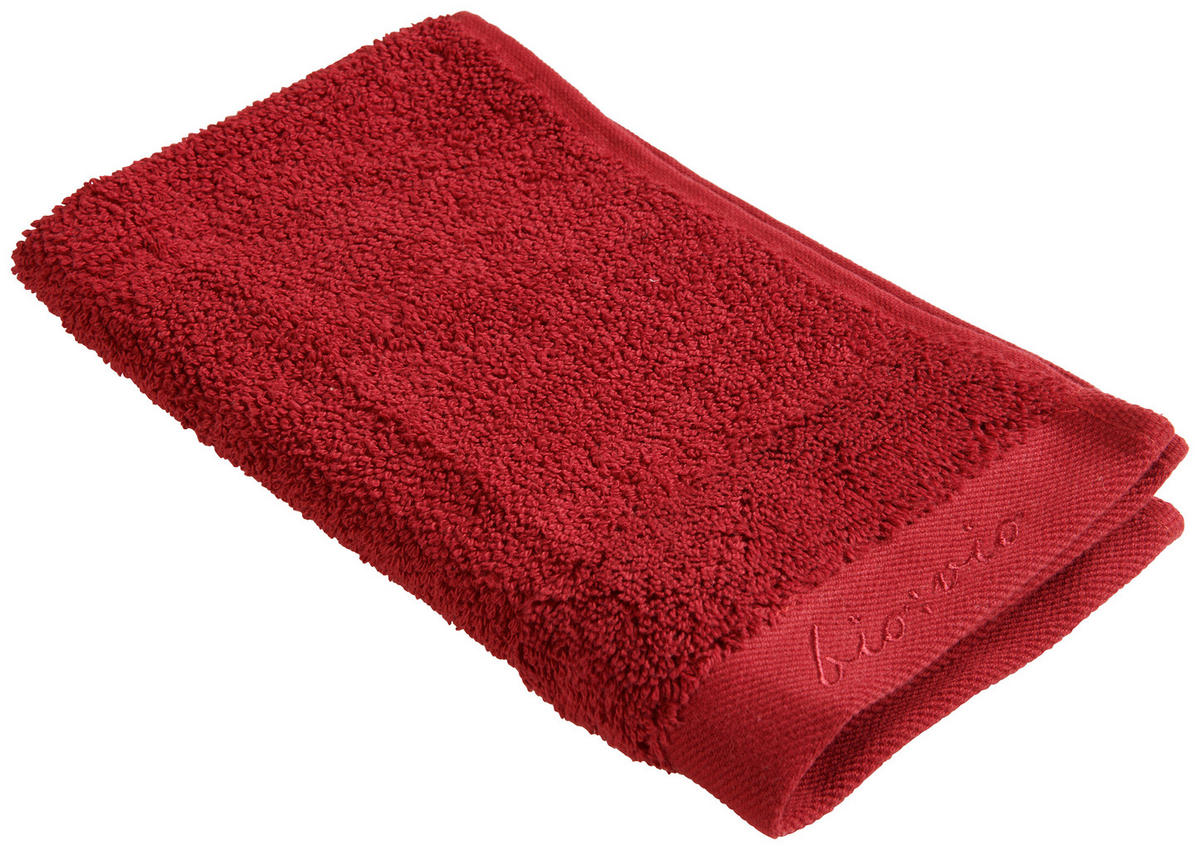 GÄSTETUCH 30/50 cm BONITA Bordeaux  - Bordeaux, Natur, Textil (30/50cm) - Bio:Vio