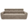 SCHLAFSOFA Flachgewebe Taupe  - Taupe/Schwarz, KONVENTIONELL, Textil/Metall (227/86-100/99cm) - Milino