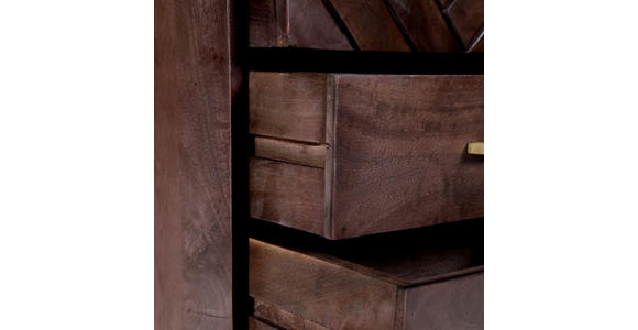 KOMMODE in 45/60/33 cm - Goldfarben/Braun, Trend, Holz/Metall (45/60/33cm) - Landscape