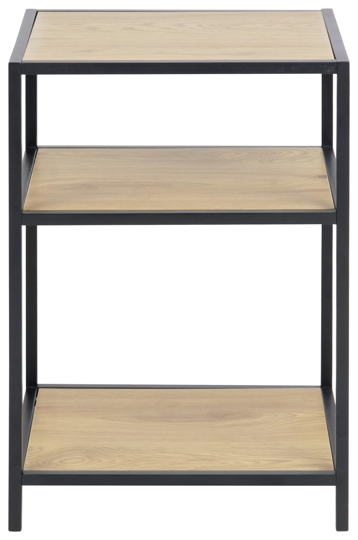 NACHTSCHRANK 42,0/63,0/35,0 cm  - Eichefarben/Schwarz, Trend, Holzwerkstoff/Metall (42,0/63,0/35,0cm) - MID.YOU