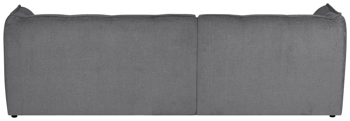 ECKSOFA LIVOLI in Chenille Hellgrau  218/230 cm  - Hellgrau/Schwarz, Design, Textil (218/230cm) - MID.YOU