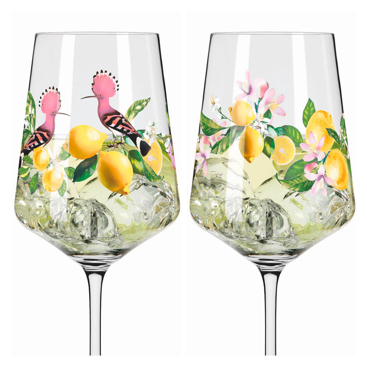 SPRITZERGLAS 544 ml 2-teilig  - Gelb/Rosa, Lifestyle, Glas (9,3/22,5/9,3cm) - Ritzenhoff