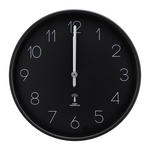 FUNKUHR Schwarz  - Schwarz, Basics, Glas/Kunststoff (37,8cm) - Ambia Home