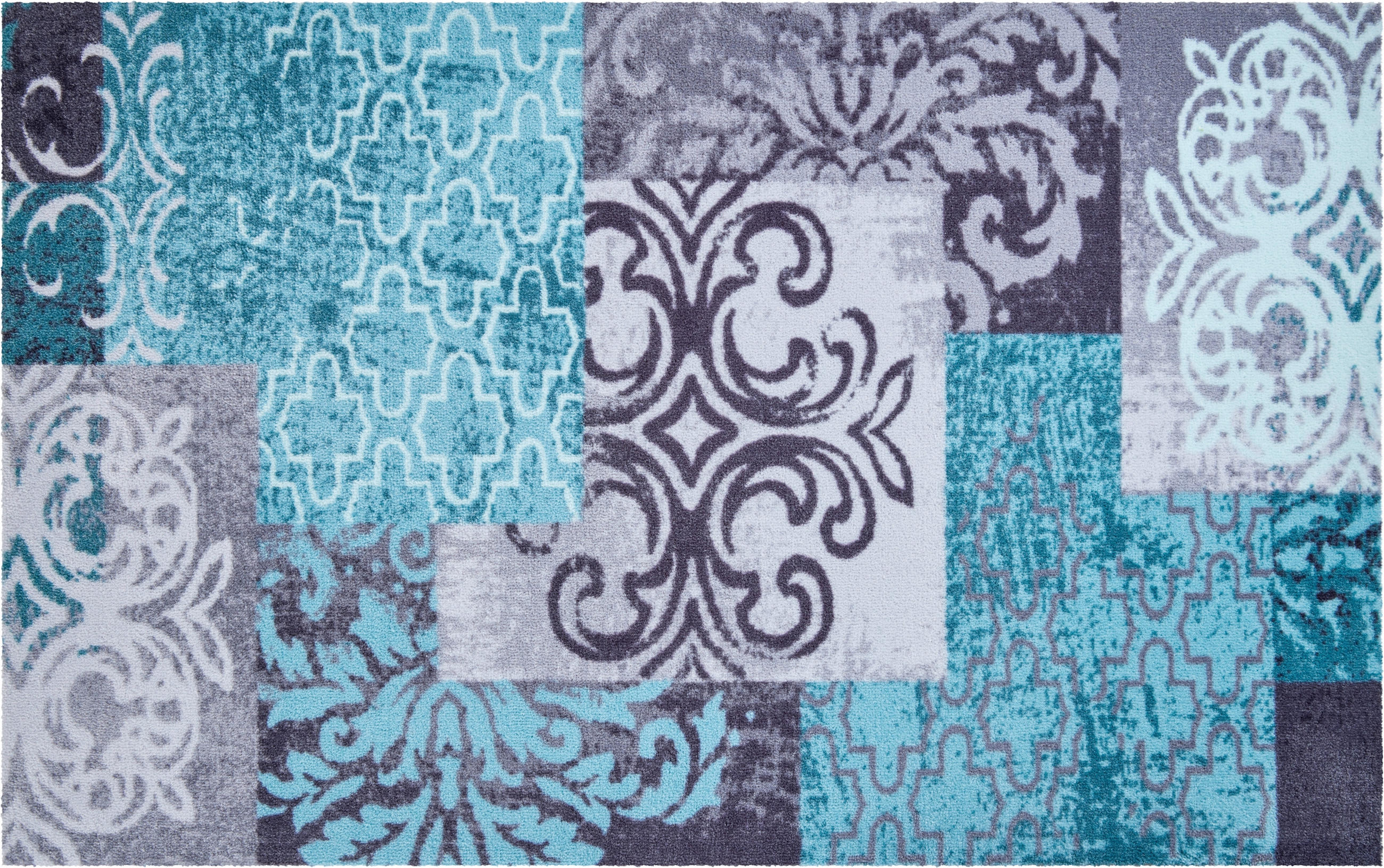 FUßMATTE 90/150 cm Pago  - Anthrazit/Hellgrau, LIFESTYLE, Kunststoff/Textil (90/150cm) - Grund