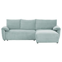 ECKSOFA  in Cord Mintgrün  - Schwarz/Mintgrün, KONVENTIONELL, Kunststoff/Textil (266/180cm) - MID.YOU