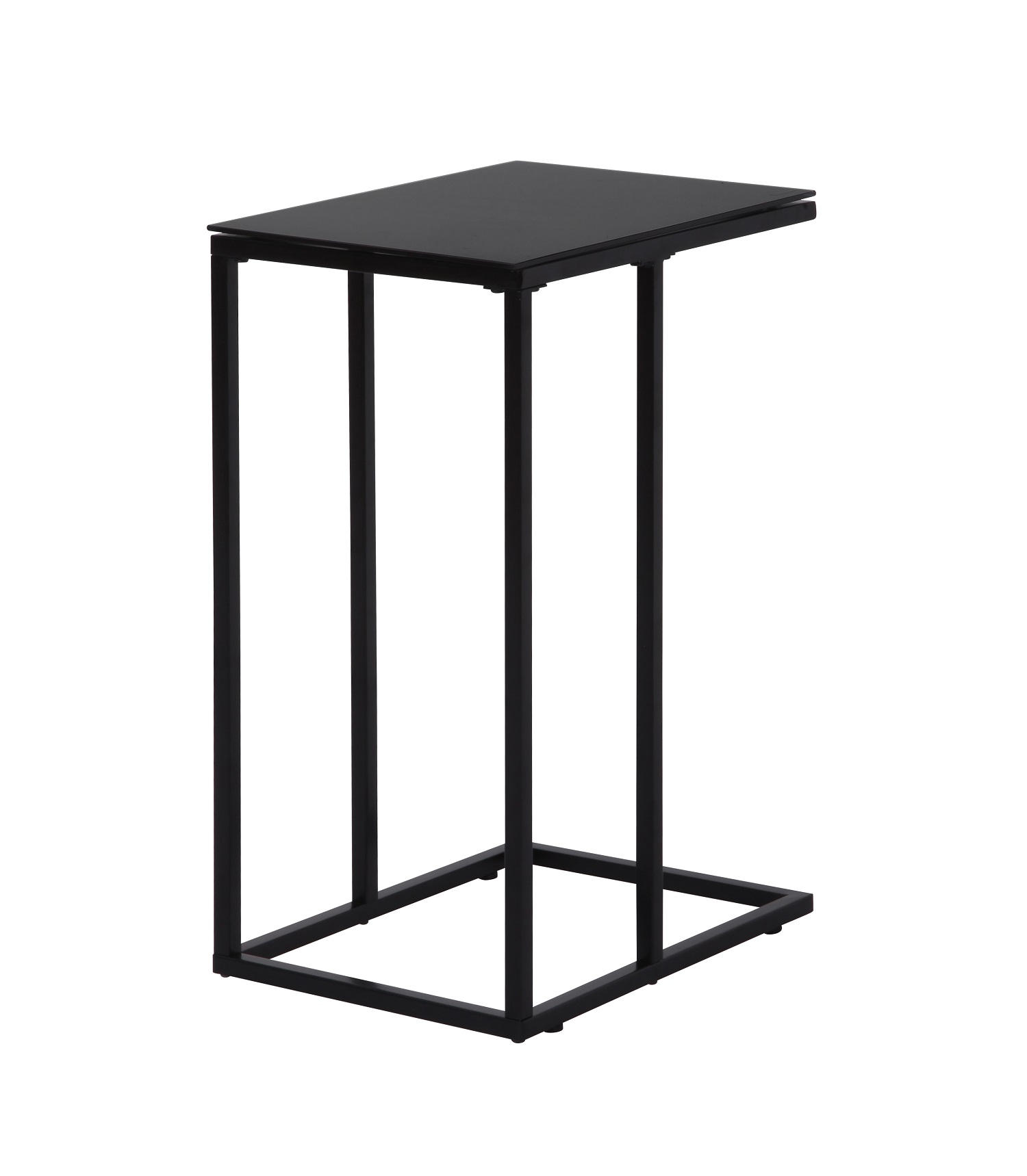 POMOĆNI STOČIĆ 30/60/40 cm   - crna, Moderno, staklo/metal (30/60/40cm) - Boxxx