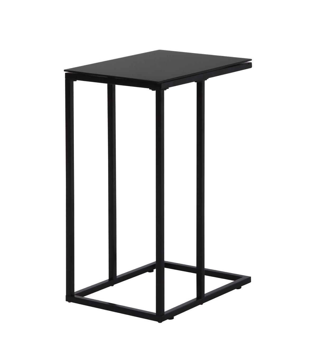 POMOĆNI STOČIĆ 30/60/40 cm   - crna, Moderno, staklo/metal (30/60/40cm) - Boxxx