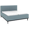 POLSTERBETT Matratze, Lattenrost, Bettkasten 180/200 cm  in Blau  - Blau/Graphitfarben, Design, Holz/Textil (180/200cm) - Musterring