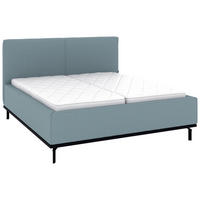POLSTERBETT Matratze, Lattenrost, Bettkasten 180/200 cm  in Blau  - Blau/Graphitfarben, Design, Holz/Textil (180/200cm) - Musterring