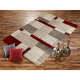 WEBTEPPICH 65/130 cm Palazzo Bloc Braun, Rot, Beige  - Beige/Rot, KONVENTIONELL, Textil (65/130cm) - Novel