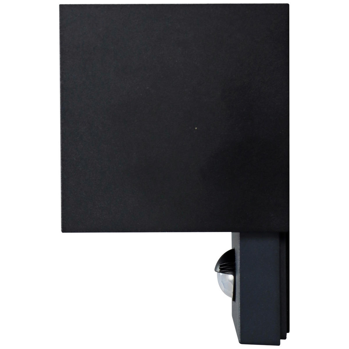 LED-AUSSENLEUCHTE QUBE Sensor 10/10,2/15,1 cm  - Schwarz, Design, Metall (10/10,2/15,1cm)