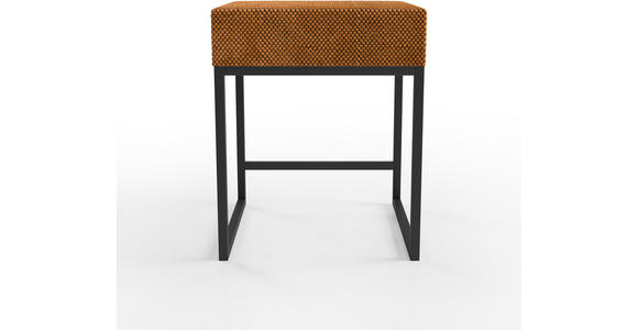 NACHTSCHRANK 45/55/45 cm - Schwarz/Orange, Design, Textil/Metall (45/55/45cm) - Esposa
