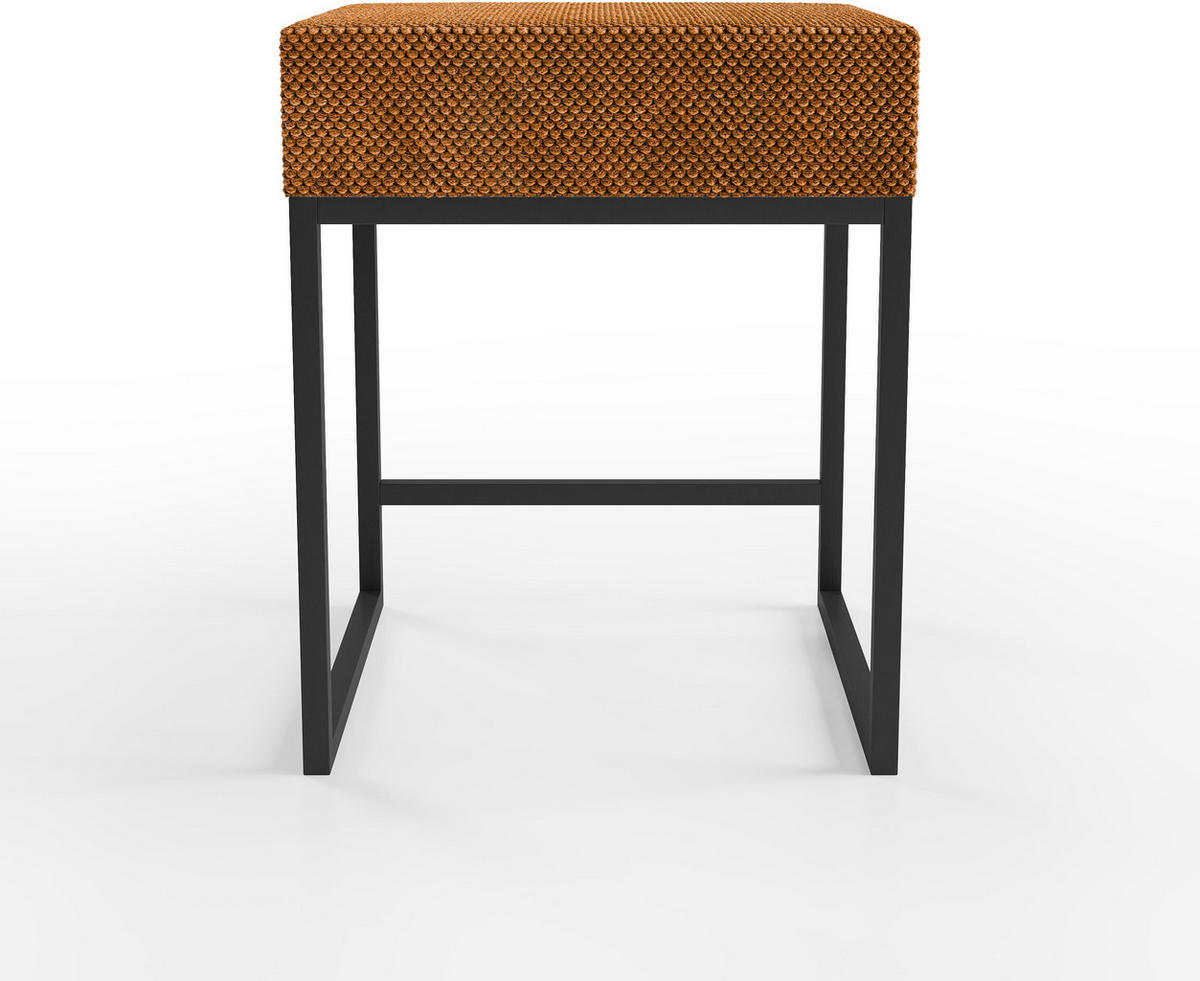 NACHTTISCH 45/55/45 cm  in Orange  - Schwarz/Orange, Design, Textil/Metall (45/55/45cm) - Esposa