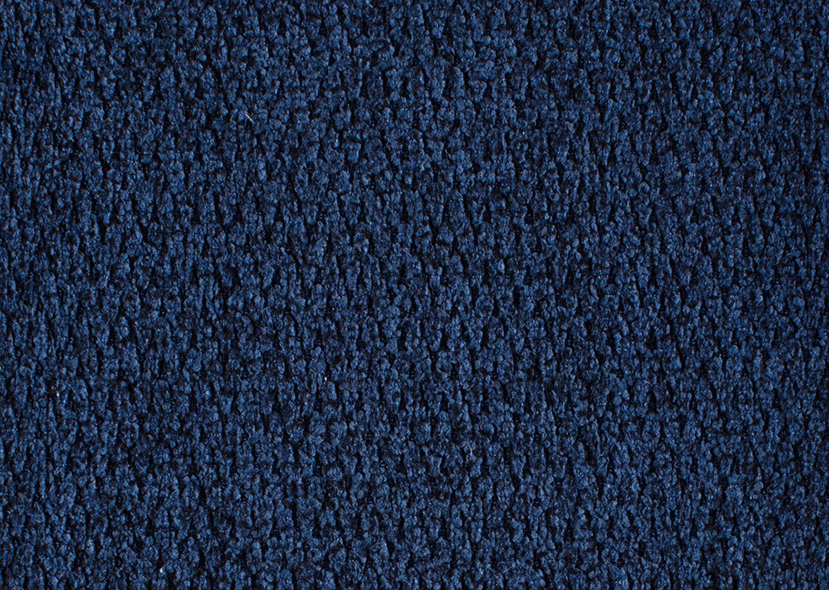 ECKSOFA in Chenille Dunkelblau  - Schwarz/Dunkelblau, Design, Textil/Metall (310/220cm) - Beldomo Style