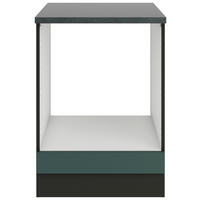 HERDUMBAUSCHRANK 60/84,8/60 cm  in Akaziefarben, Dunkelgrün  - Dunkelgrün/Anthrazit, Basics, Holzwerkstoff (60/84,8/60cm) - Optifit