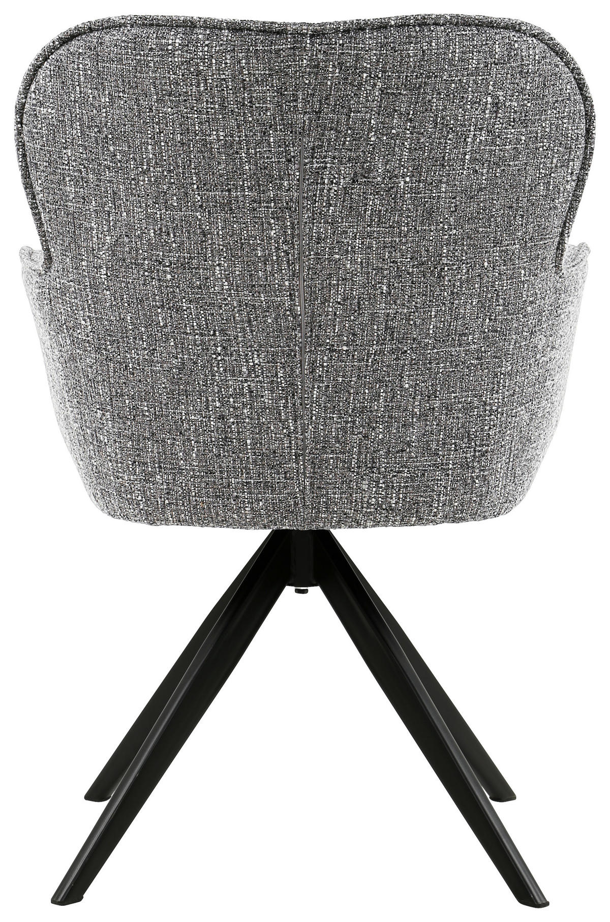 ARMLEHNSTUHL  in Eisen Webstoff  - Schwarz/Grau, Design, Textil/Metall (62/88/65cm) - Novel