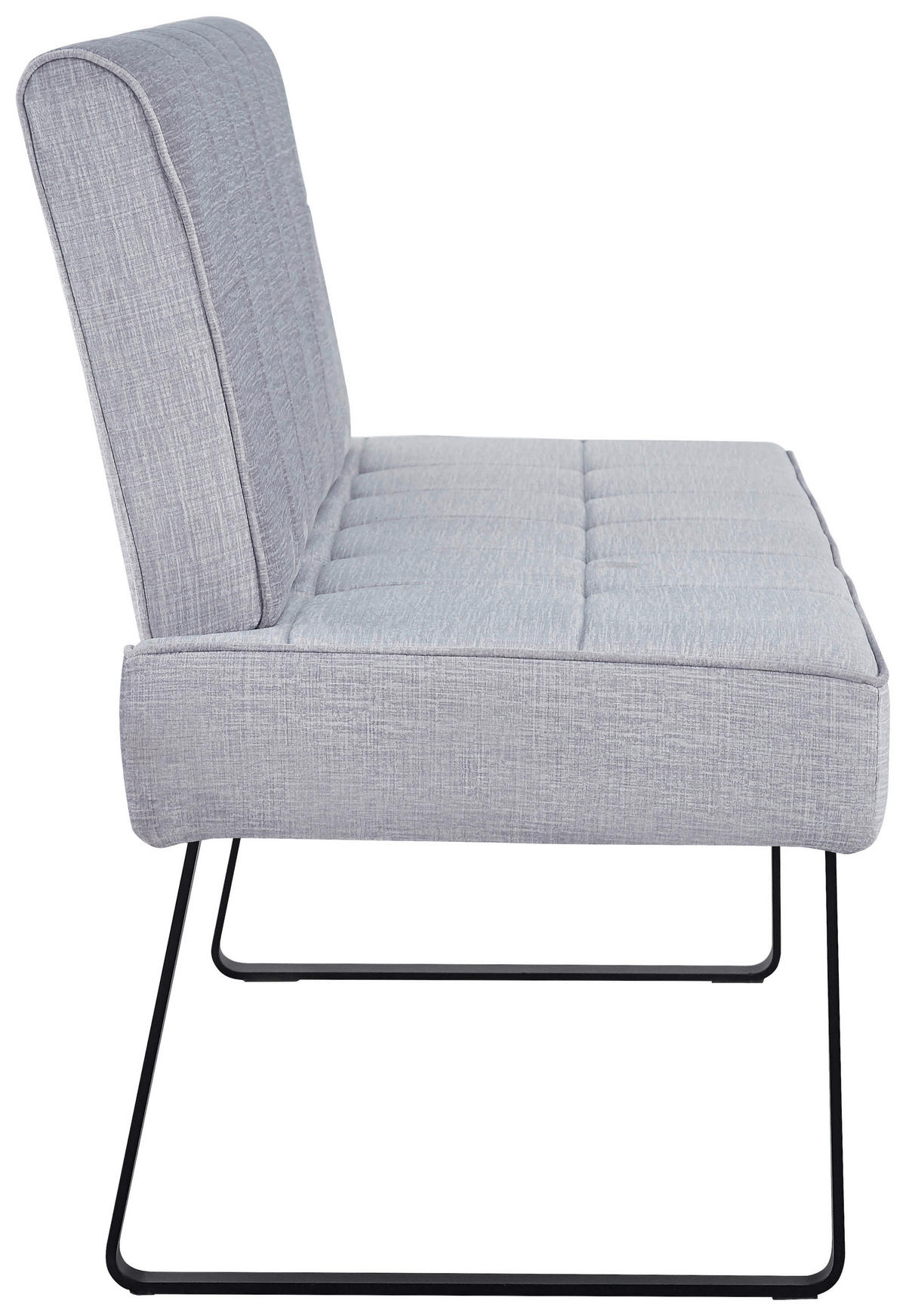SITZBANK in Metall, Textil Hellgrau  - Hellbraun/Hellgrau, KONVENTIONELL, Textil/Metall (140/88/62cm) - MID.YOU