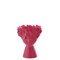 ÜBERTOPF - Dunkelrosa, Basics, Naturmaterialien/Stein (19/19/24cm)