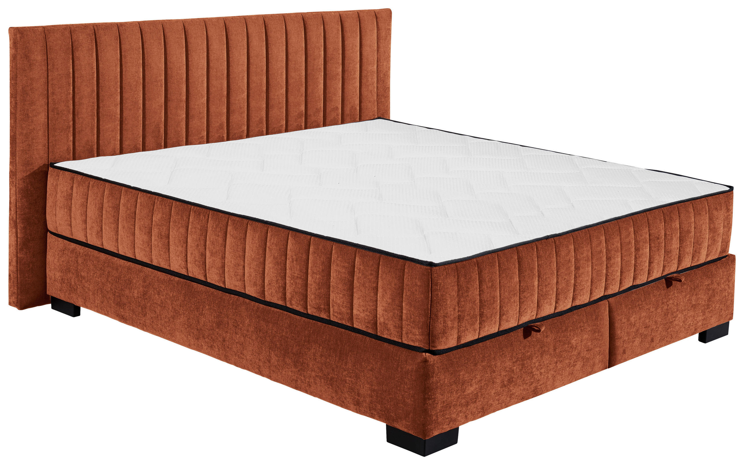 BOXBETT 180/200 cm  in Cognac  - Cognac/Schwarz, Modern, Holzwerkstoff/Kunststoff (180/200cm) - MID.YOU