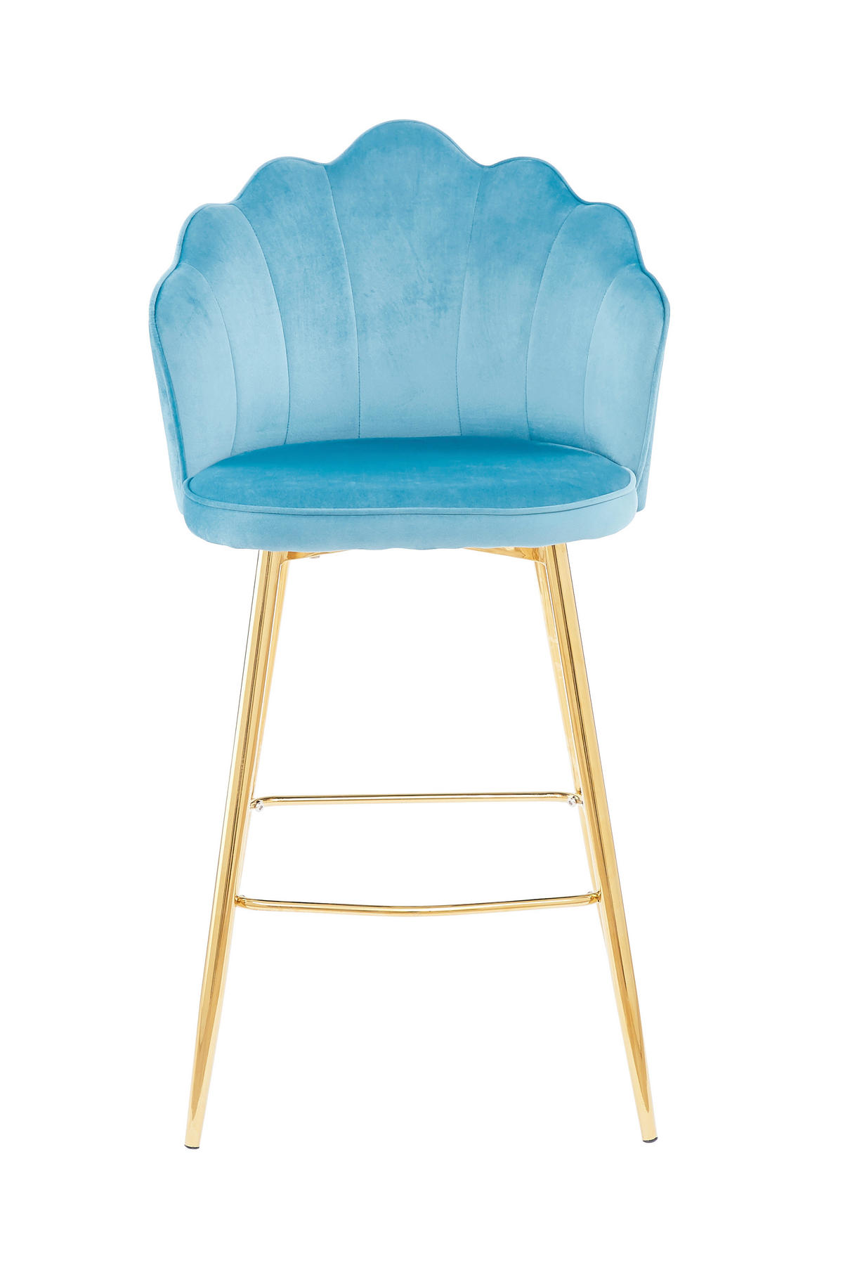 BARHOCKER-SET in Blau  - Blau/Goldfarben, MODERN, Textil/Metall (52/100/54cm) - Livetastic