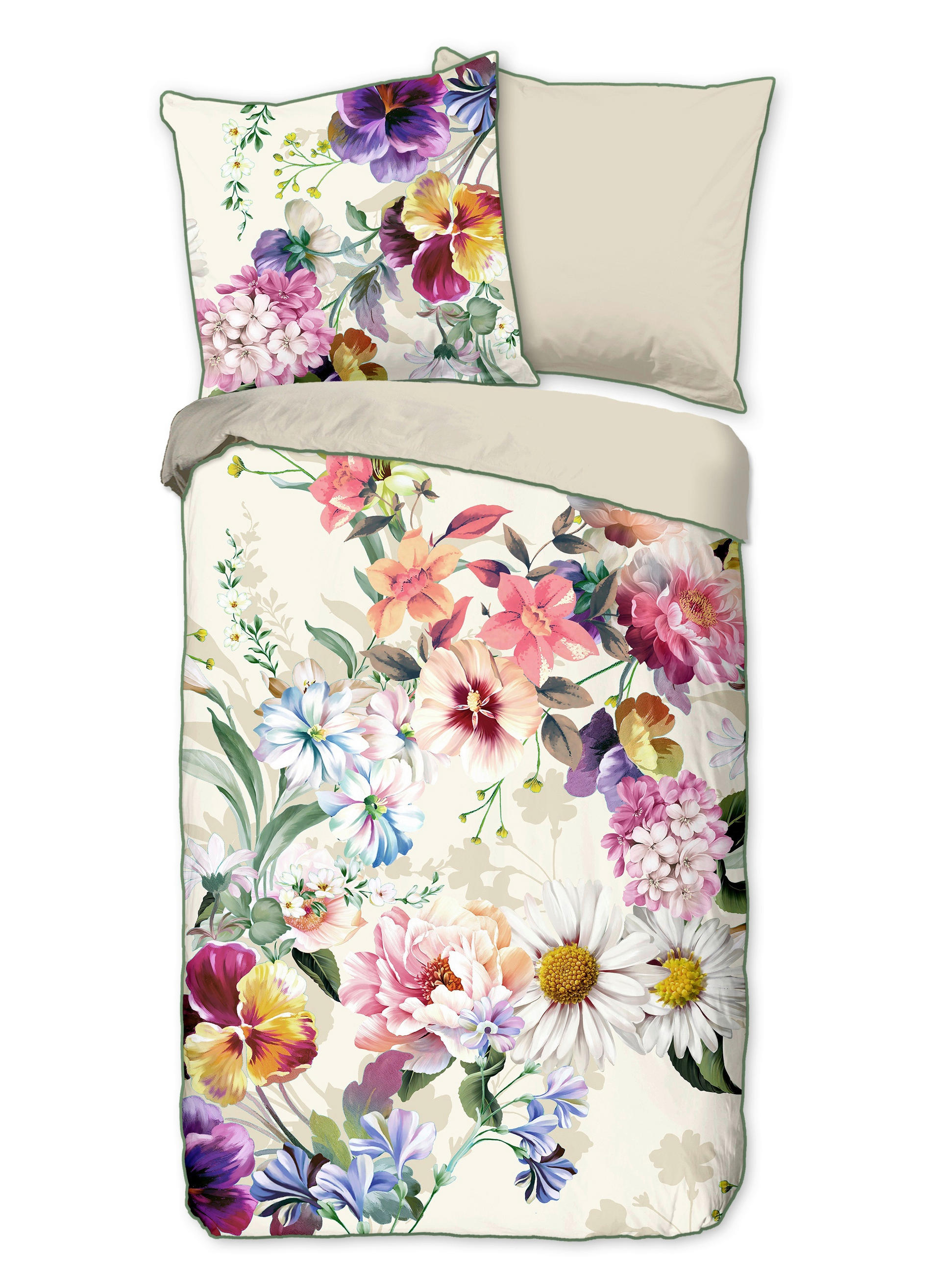 WENDEBETTWÄSCHE Novara Satin 135/200 cm  - Multicolor, Natur, Textil (135/200cm)