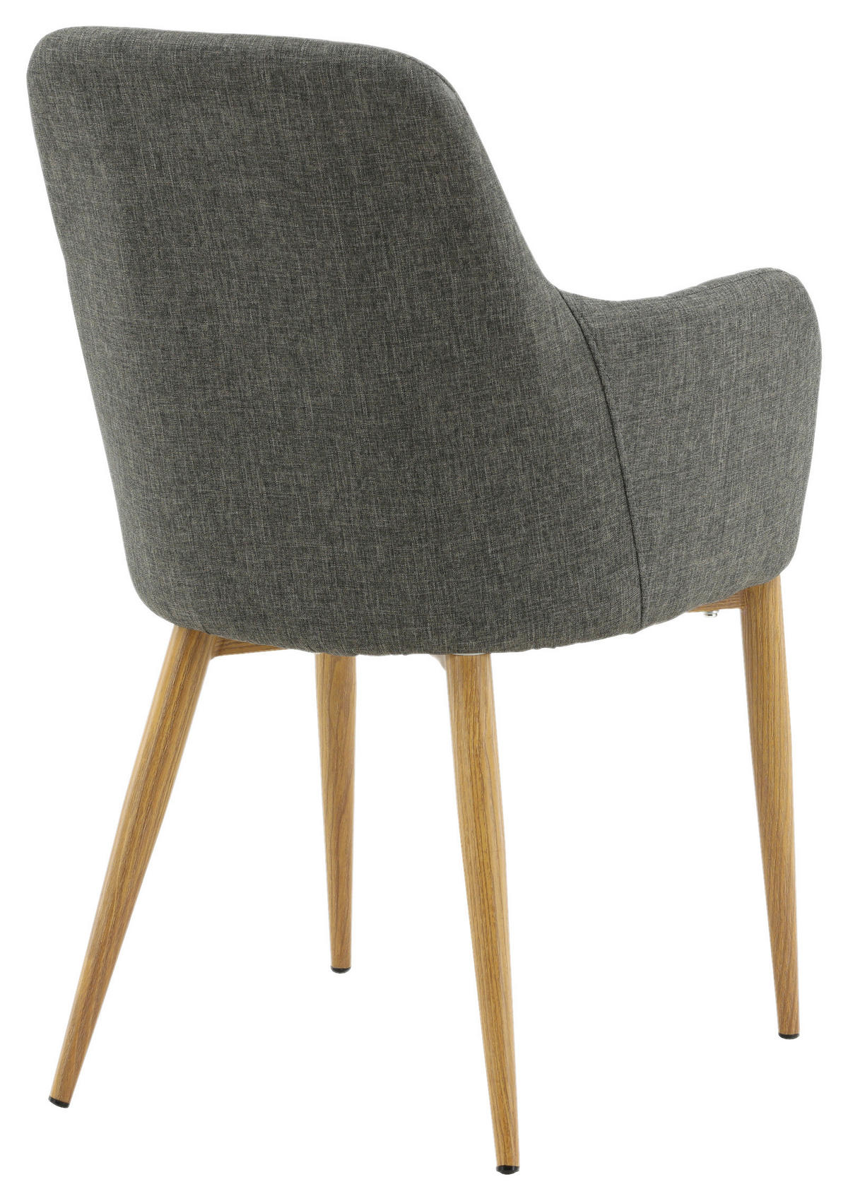 STUHL-SET 2 Stück  in Stahl Textilgeflecht  - Dunkelgrau/Naturfarben, Design, Textil/Metall (57/93/62cm) - Livetastic