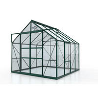 GEWÄCHSHAUSBAUSATZ - Grün, Basics, Glas/Kunststoff (257/231,8/258cm)
