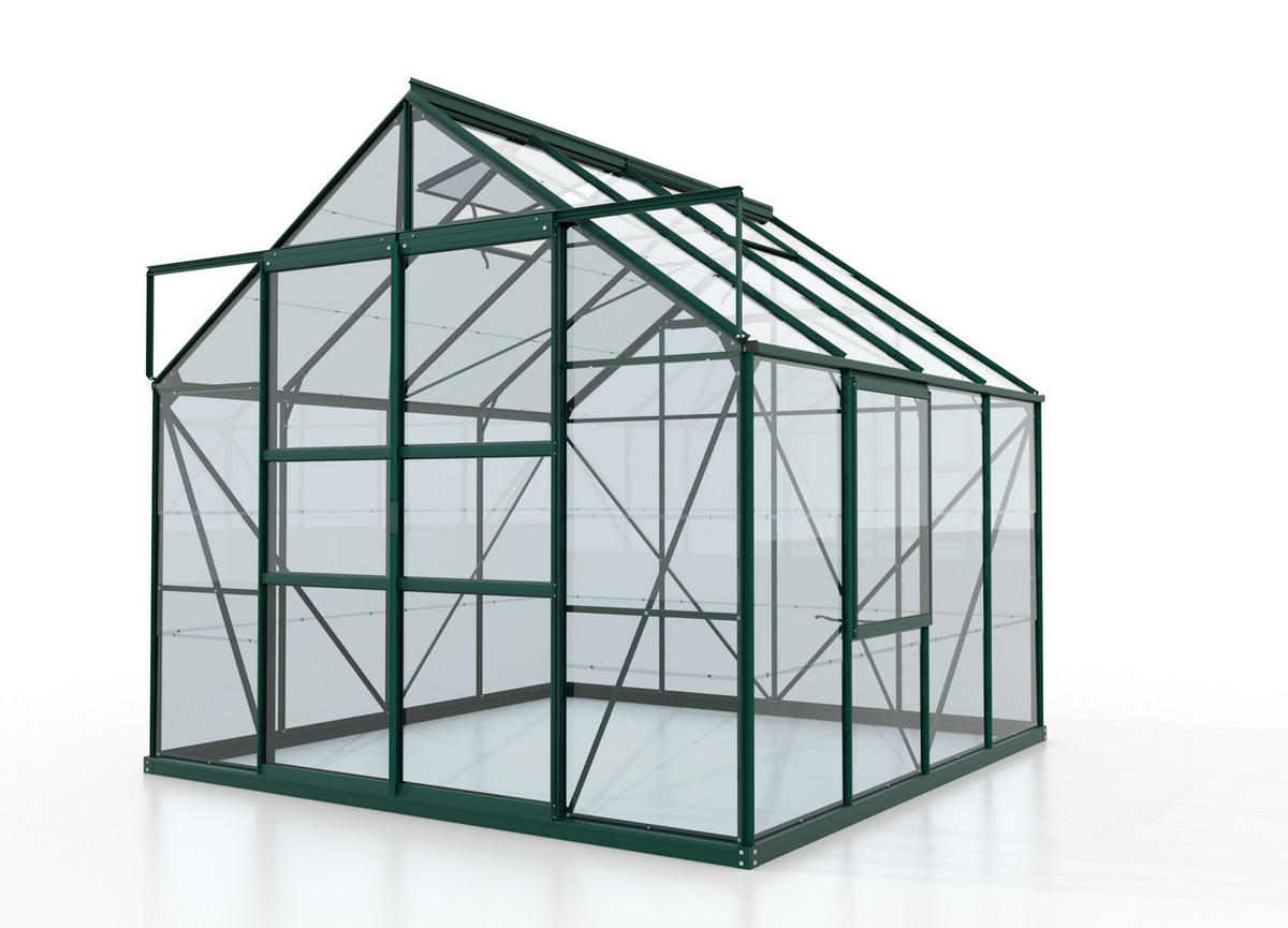 GEWÄCHSHAUSBAUSATZ - Grün, Basics, Glas/Kunststoff (257/231,8/258cm)