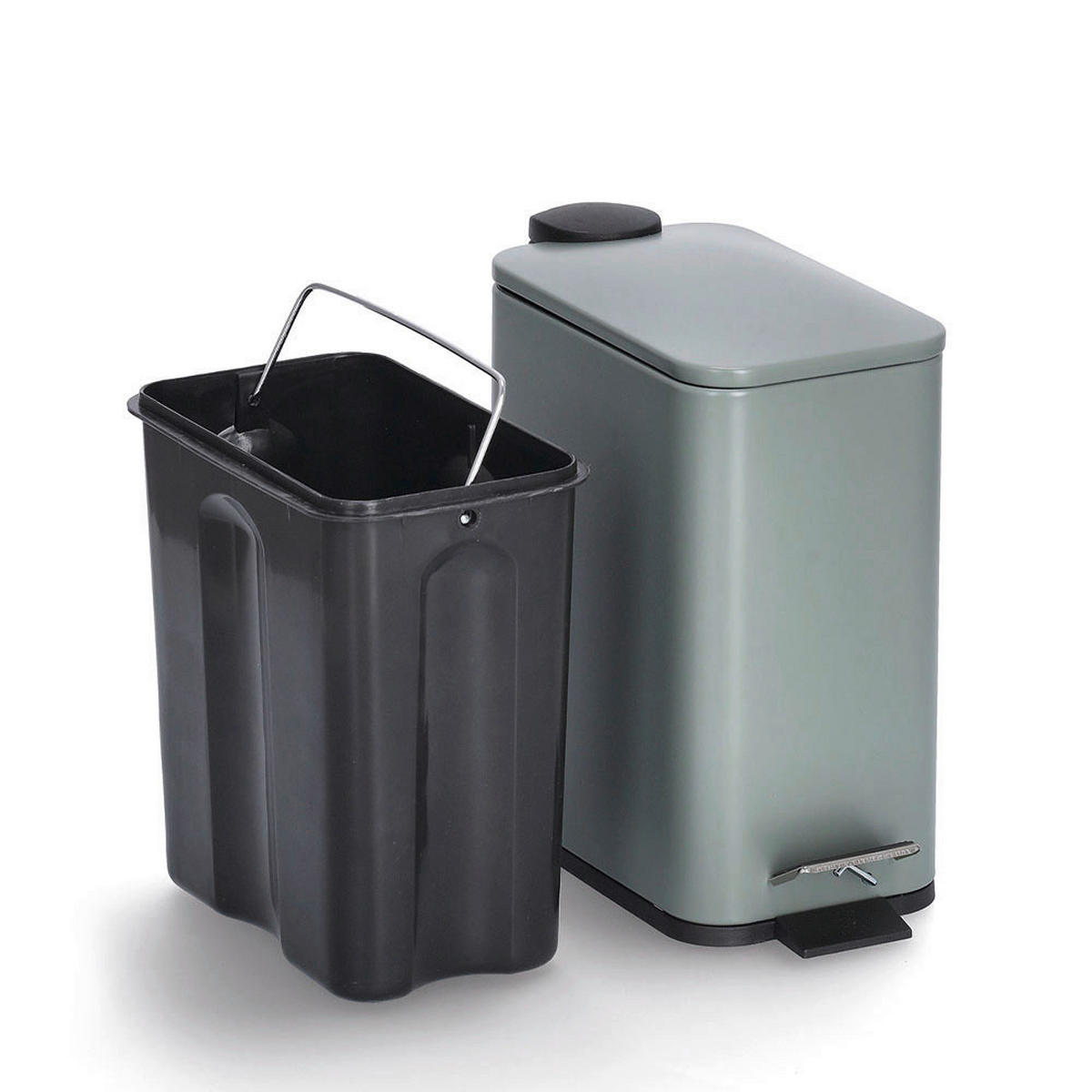 TRETEIMER 5 L  - Salbeigrün, Basics, Metall (28,7/14/29cm) - Zeller Present