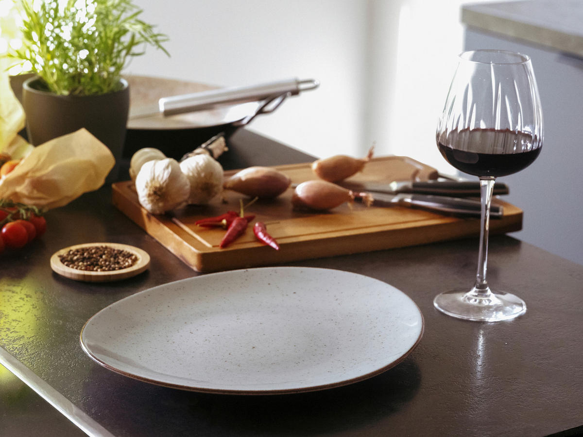 STEAKTELLER Hellgrau Vintage Nature Stein  - Hellgrau, Basics, Keramik - Creatable