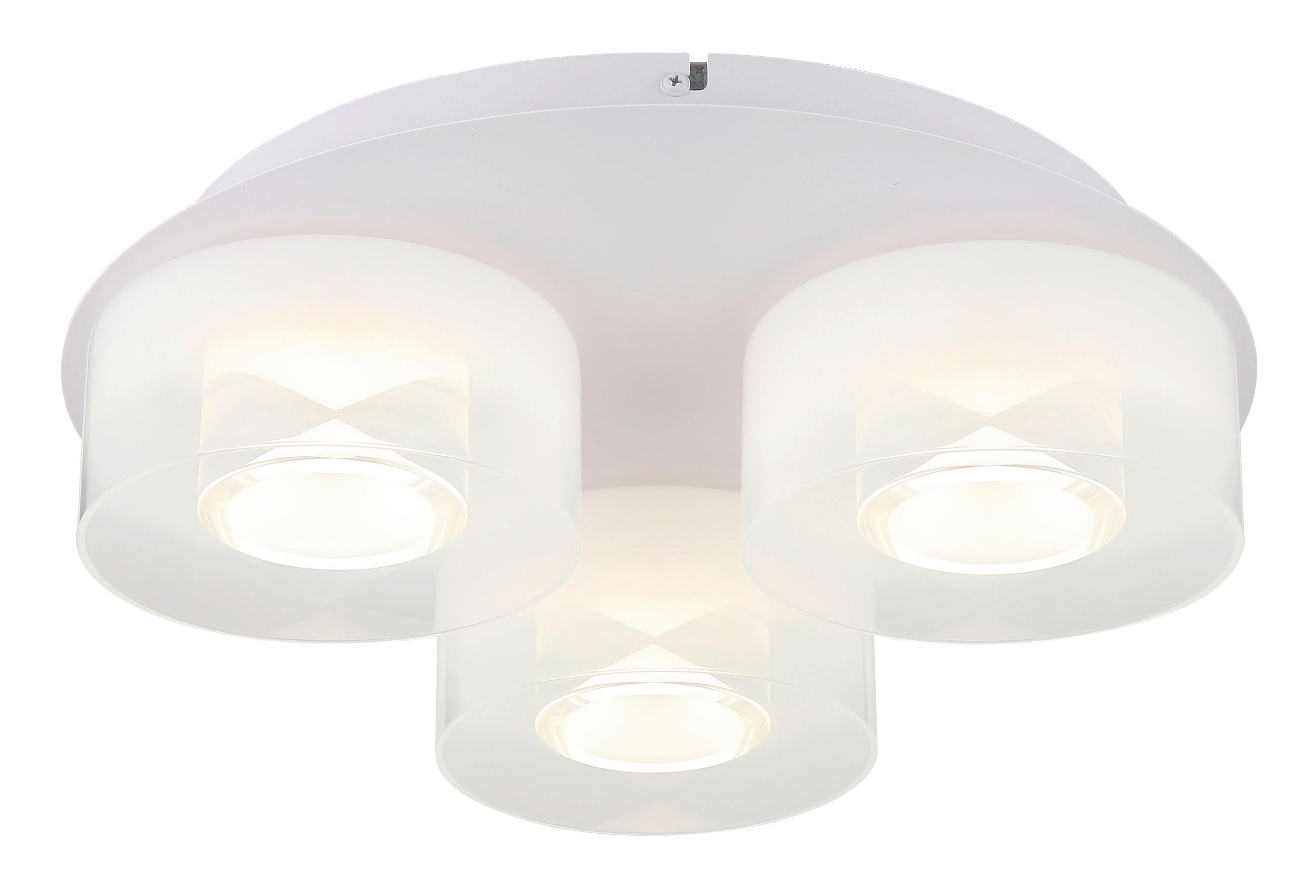 DECKENLEUCHTE 38/11,5 cm   - Opal/Weiß, Design, Glas/Kunststoff (38/11,5cm) - Collet's Monde